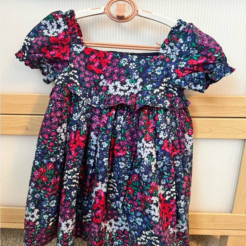 Janie and Jack Floral Dress - Navy and Pink